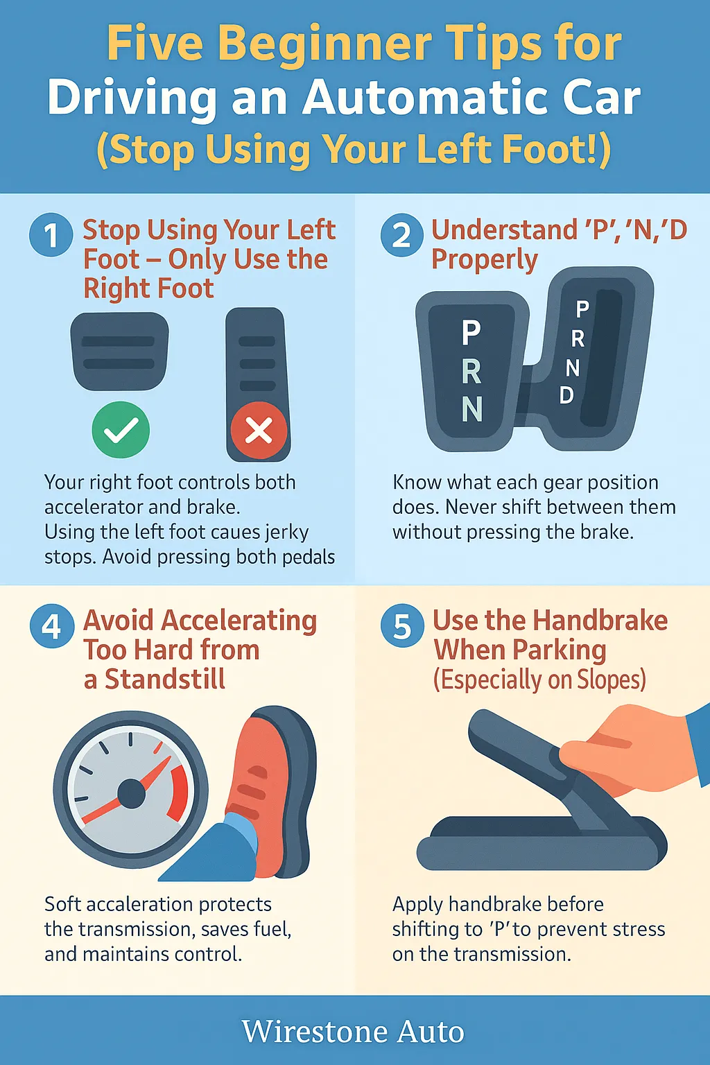 Five Beginner Tips For Driving an Automatic Car (Stop Using Your Left Foot!)